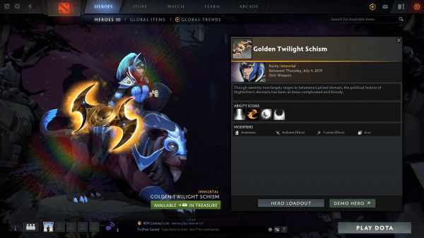 Golden Twilight Schism (Immortal TI9 Luna)