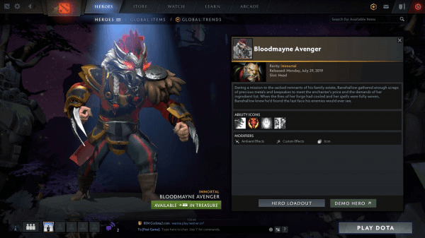 Bloodmayne Avenger (Immortal TI9 Lycan)