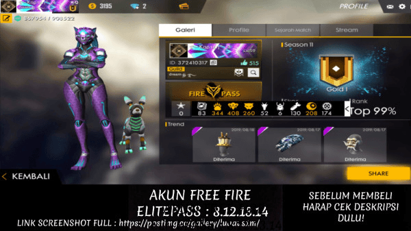 Gambar Product FREE FIRE GG, WR NOTICEABLE