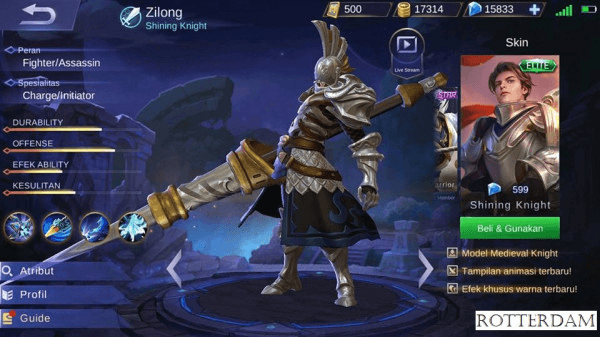 Gambar Product Shining Knight (Skin Zilong)