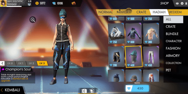 Rambut Champion Soul 450 Diamond