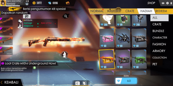 10 Loot Crate Shotgun Api
