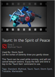 Gambar Product Taunt: In the Spirit of Peace (Storm Spirit Taunt)