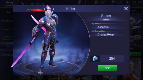 Gambar Product Saber (Assassin)