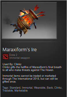 Gambar Product Maraxiform's Ire (Immortal TI7 Clinkz)