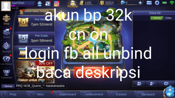 Gambar Product Bp 32k ML account log in to fb
