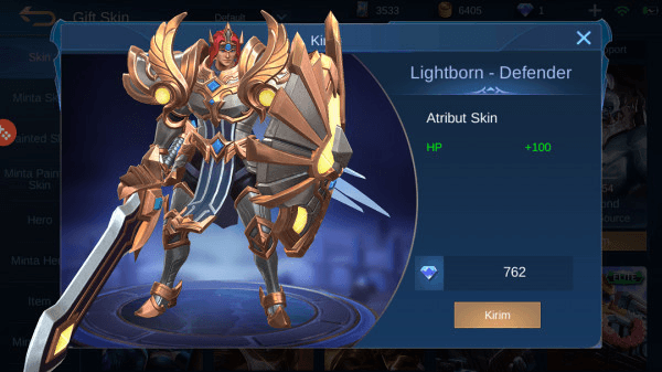 Gambar Product Lightborn - Defender (Tigreal Lightborn Skin)