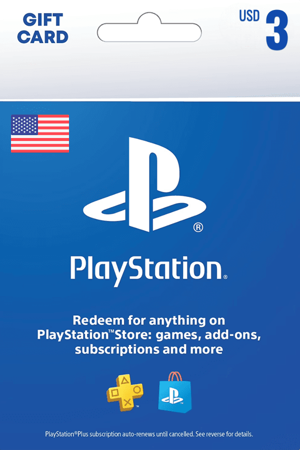 Playstation Network Card • US$ 3