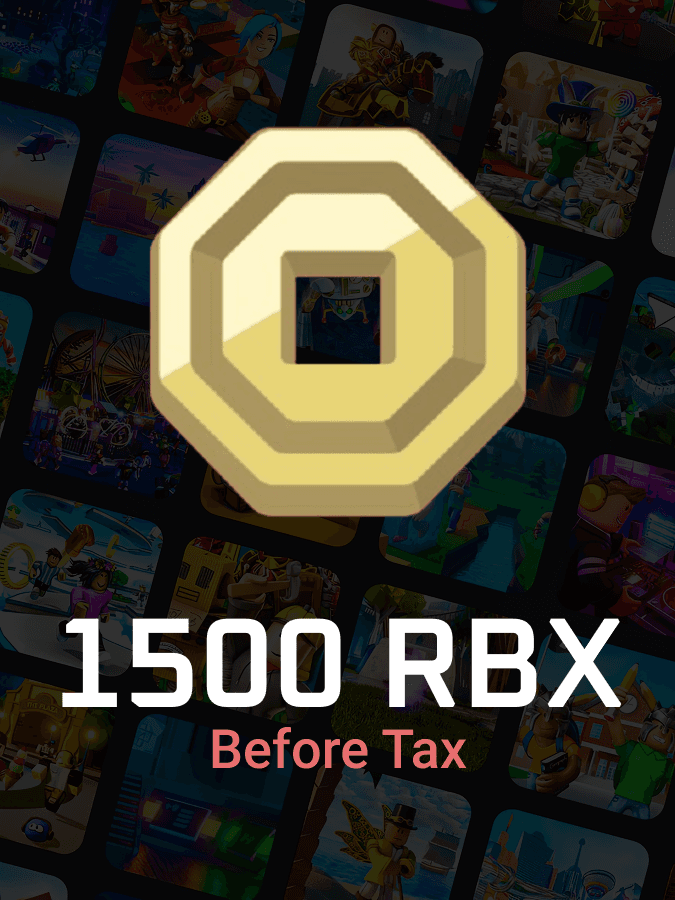 Roblox • 1500 Robux before Tax