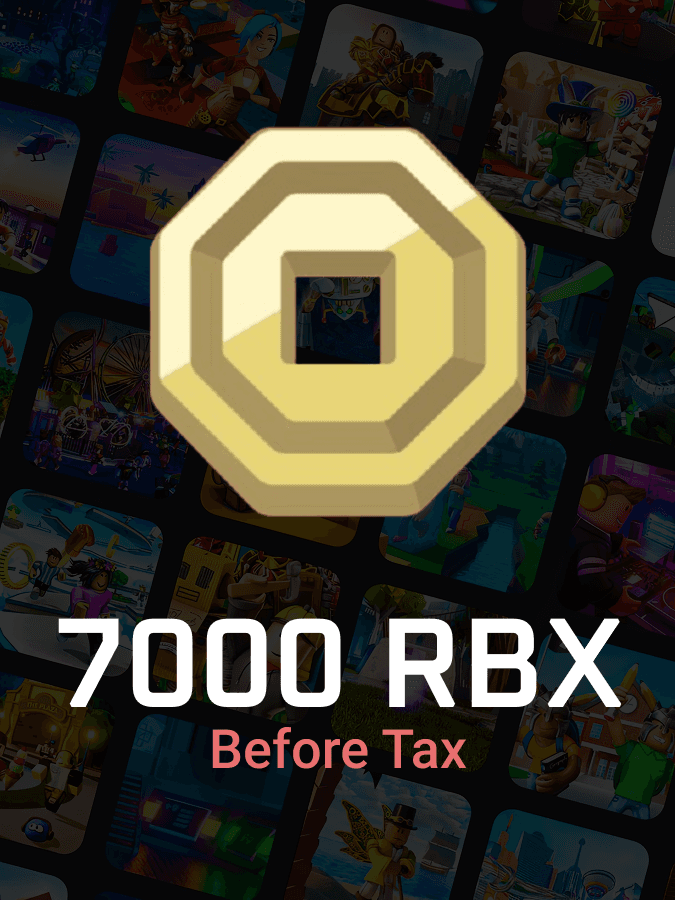 Roblox • 7000 Robux before Tax