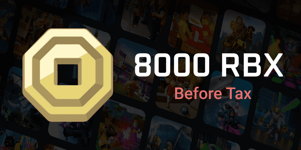 Gambar Product 8000 Robux before Tax