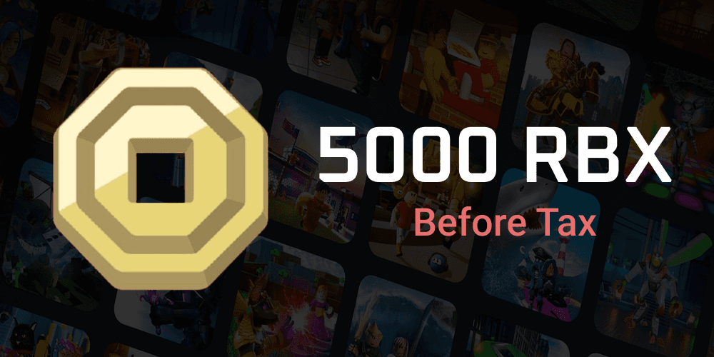 Gambar Product 5000 Robux before Tax