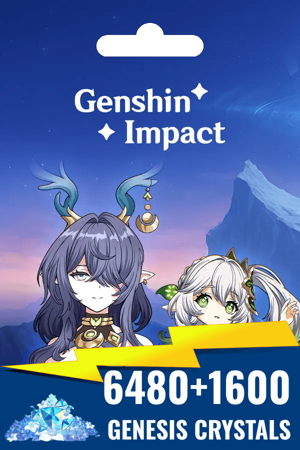 Genshin Impact • 6480+1600 Genesis Crystals