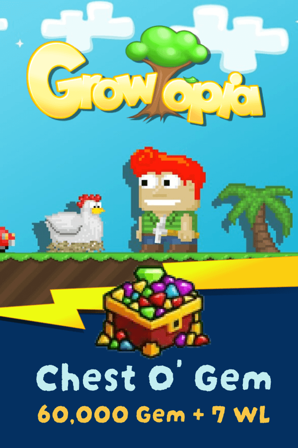 Growtopia • Chest O' Gem (60,000 Gem + 7 WL)