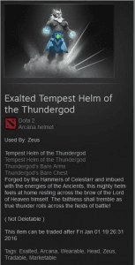 Exalted Tempest Helm of the Thundergod (Arcana Zeus)