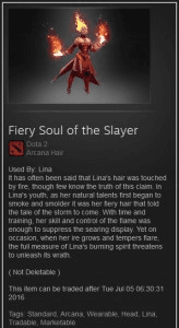 Fiery Soul of the Slayer (Arcana Lina)
