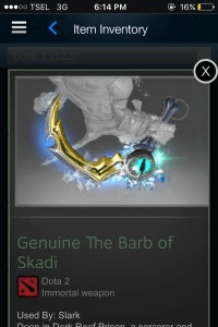 Gambar Product Genuine The Barb of Skadi (Immortal Slark)