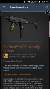 Gambar Product StatTrak™ MP9 | Deadly Poison (StatTrak™ Mil-Spec SMG)