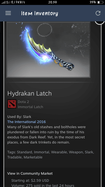 Gambar Product Hydrakan Latch (Immortal Slark)