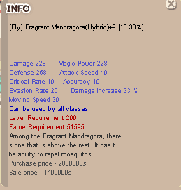 Mandragore Parfumée Volante (Hybride)+9 (FFMH)