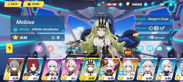 Gambar Product Sea Account | New Mobius | S Valkyrie 14 | Log Mihoyo Old