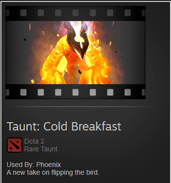 Gambar Product Taunt: Cold Breakfast (Phoenix Taunt)