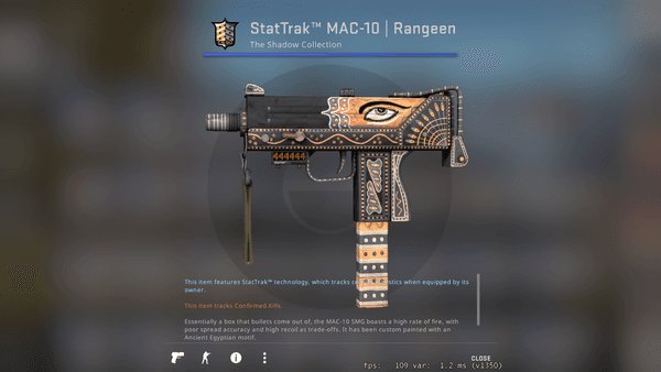 Gambar Product StatTrak™ MAC-10 | Rangeen (StatTrak™ Mil-Spec SMG)