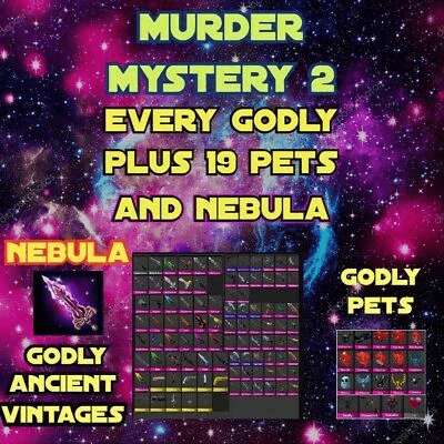 Gambar Product Small set (all godly, vintage, ancient) = 83 item + pet godly set (19 item) - Murder Mystery 2