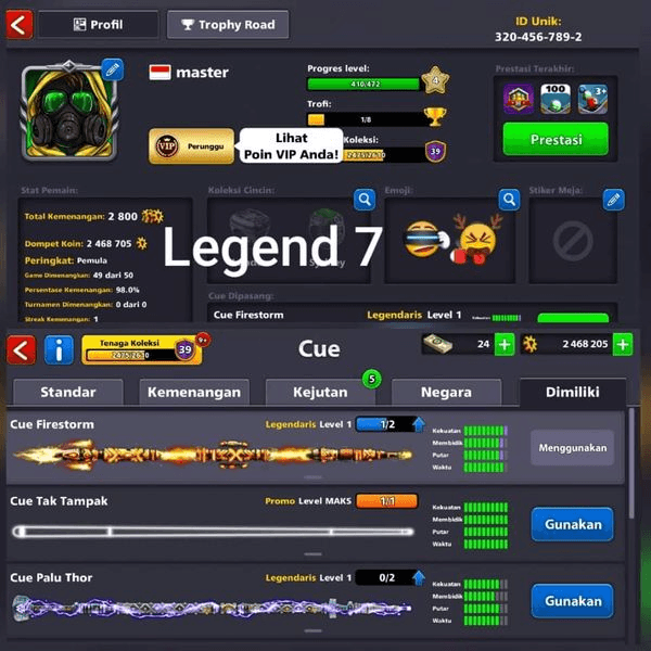 Gambar Product LEGEND ACCOUNT 7 2 LEGENDARY CUES THOR+FIRESTORM
