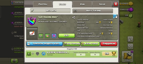 Gambar Product 	Clan Level 13