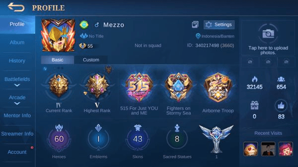 Gambar Product Akun Mobile Legends Skin Lightborn