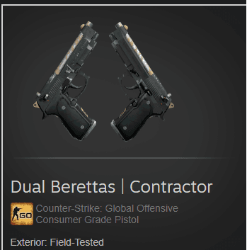 Gambar Product Dual Berettas | Contractor (Consumer Grade Pistol)