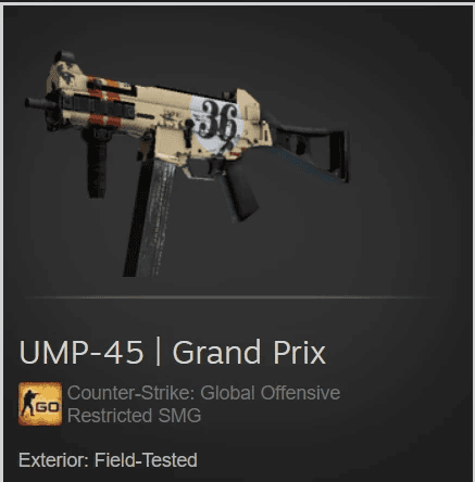 UMP-45 | Grand Prix (Restricted SMG)