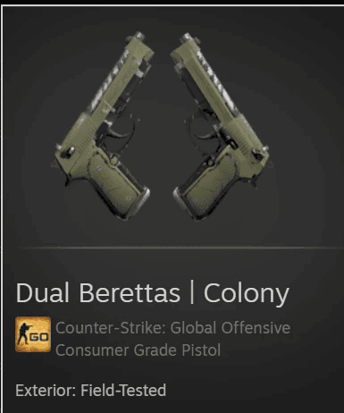 Dual Berettas | Colony (Consumer Grade Pistol)