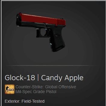 Gambar Product Glock-18 | Candy Apple (Mil-Spec Grade Pistol)