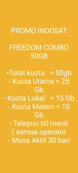 Gambar Product Freedom 50 GB 30 Hari