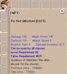 Fly Red Valkyrie +9 (FRV)