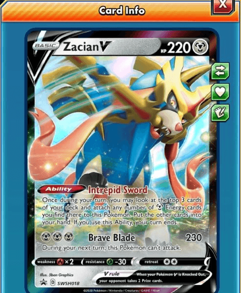 Gambar Product Zacian V SWSH018