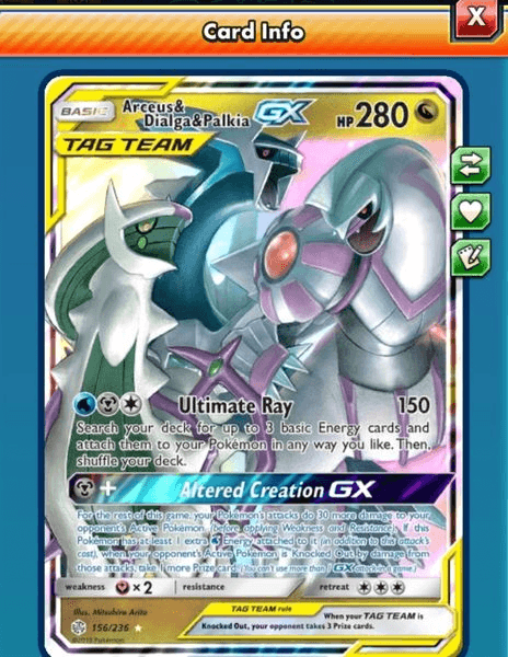 Gambar Product Arceus & Dialga & Palkia GX CEC 156 (ADP)