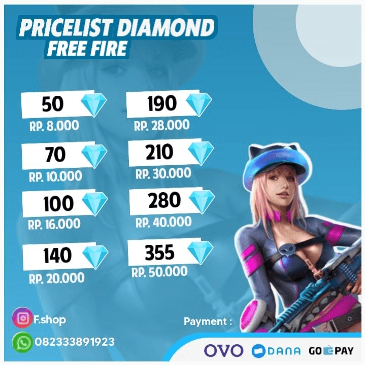 avatar FF diamond murah
