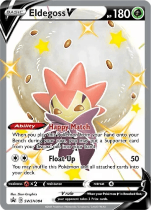 Eldegoss V - Shining Fates Tin - PTCGO Code