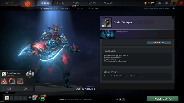 Gambar Product Gothic Whisper (Phantom Assassin Set)