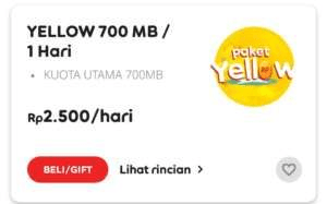 Gambar Product Yellow 700MB (1 Hari)