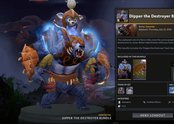 Gambar Product Dipper the Destroyer Bundle (Immortal TI 10 Ursa)