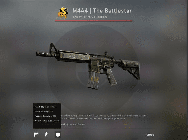 Gambar Product M4A4 | The Battlestar (Covert Rifle)