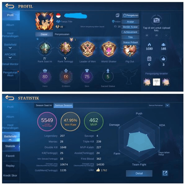 Gambar Product Cheap Mobile Legend Account