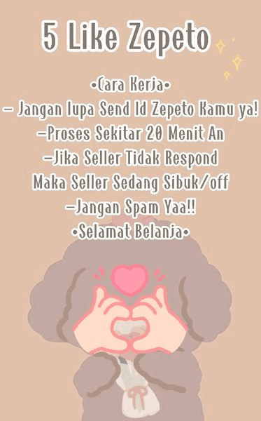 Gambar Product 5 Like Post Zepeto