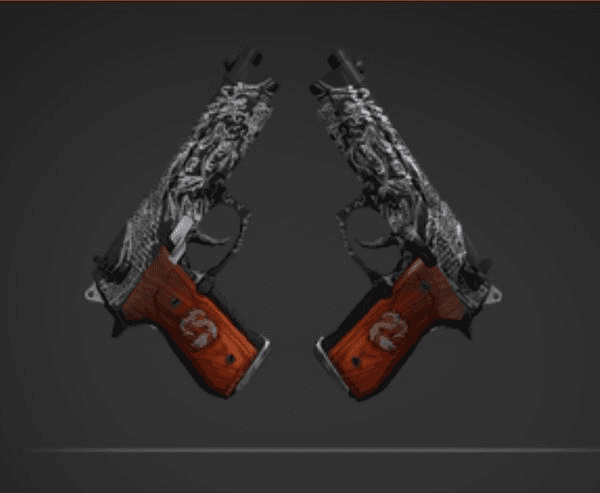 Gambar Product StatTrak™ Dual Berettas | Dualing Dragons (StatTrak™ Mil-Spec Pistol)