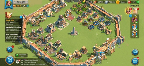 Gambar Product Akun Rise Of Kingdom Murah meriah Power 500k, Comander rapih