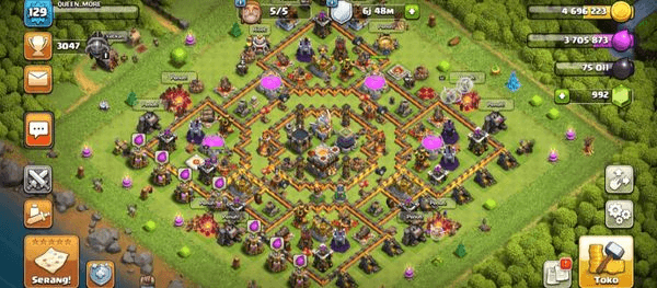 Gambar Product COC TH 11 HERO 22 42 9 GEMS BANYAK 992 GEMS GANTI NAMA 500 GEMS